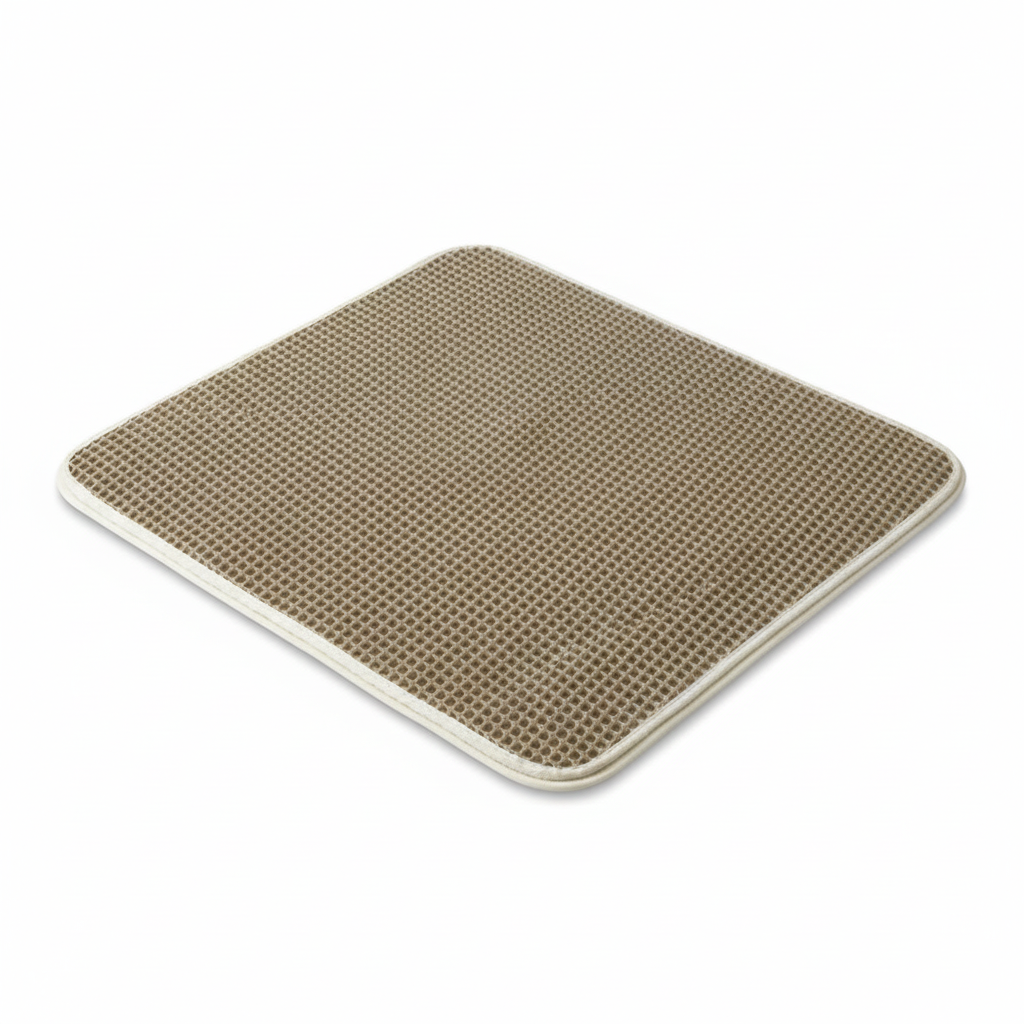 Beige Cat Litter Mat – White Background