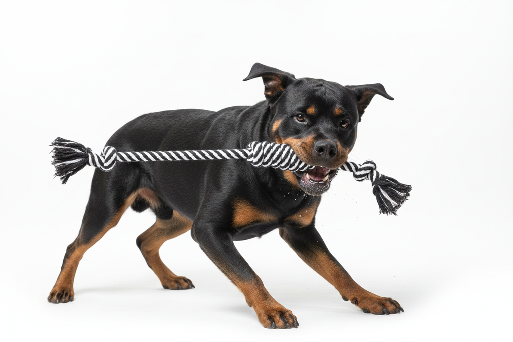 Black & White Rope Toy – Rottweiler