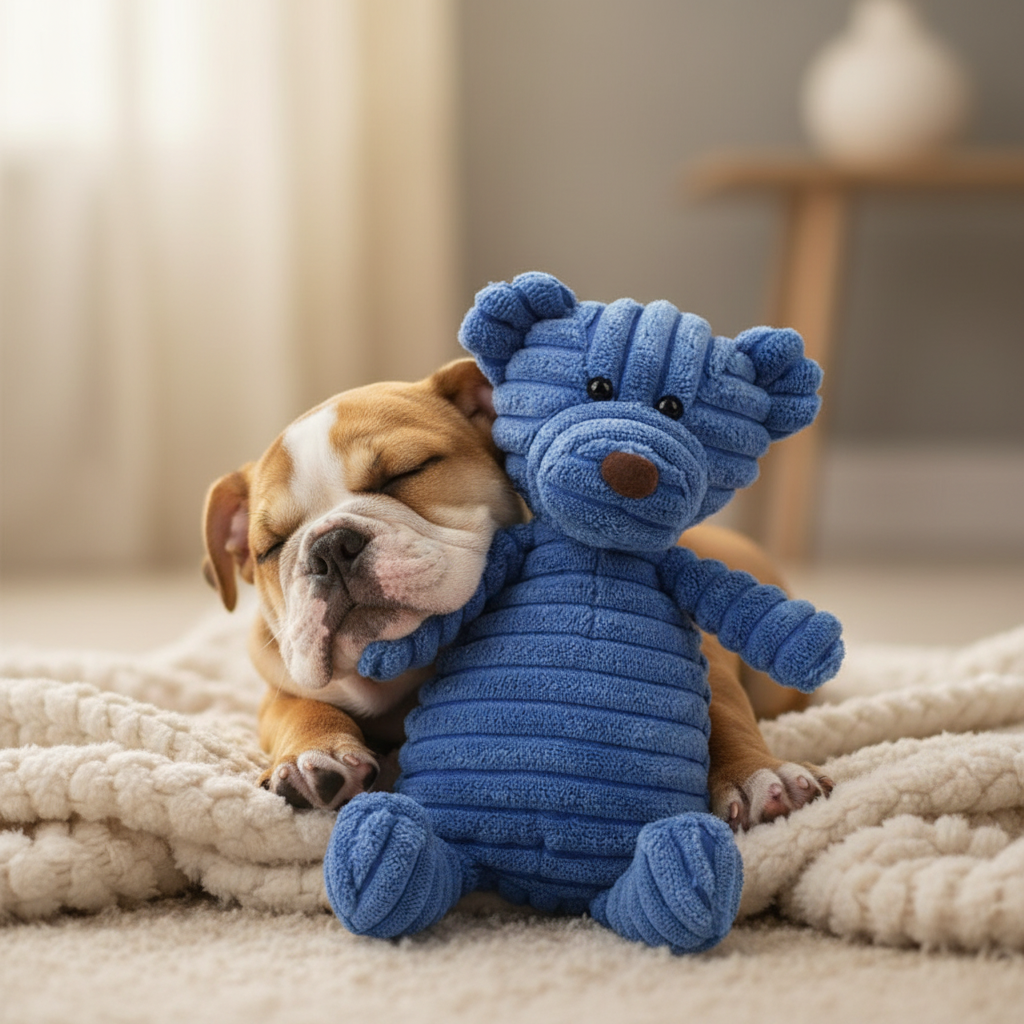 Bully Puppy with Blue Bear Plush