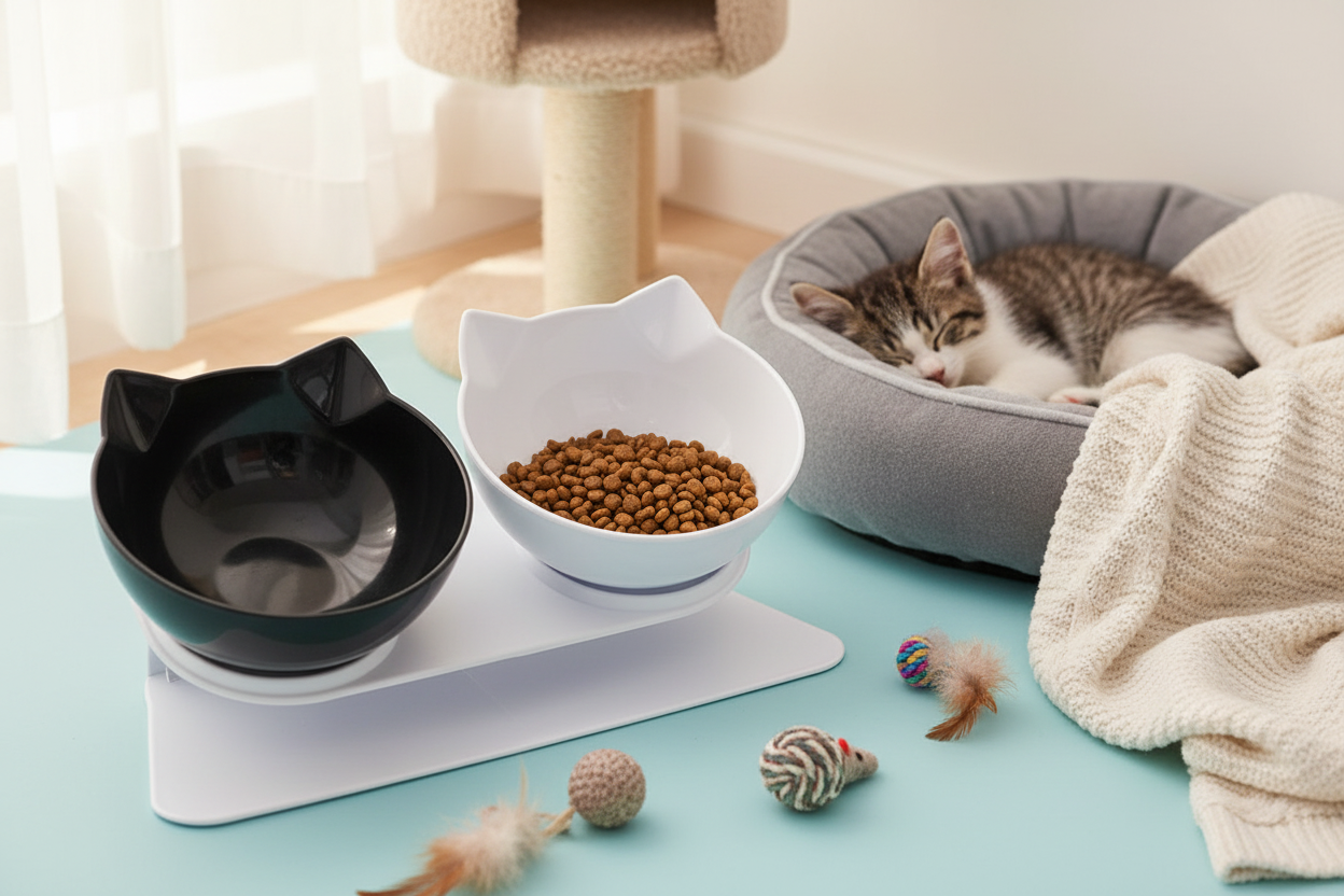 Cat Bowls in Pet Area