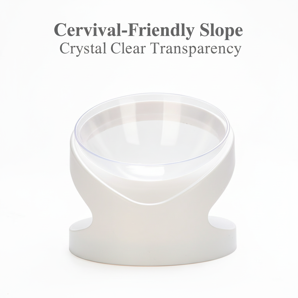 Cervical-Friendly Slope Bowl with Header Text