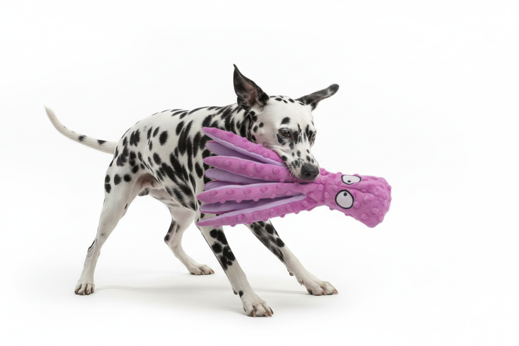 Dalmatian with Pink Octopus