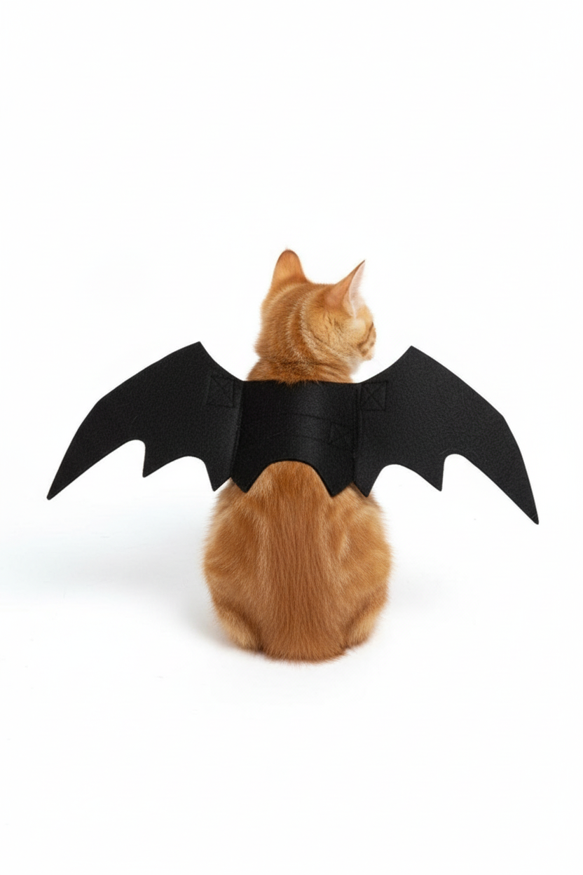 Ginger Kitten with Bat Wings