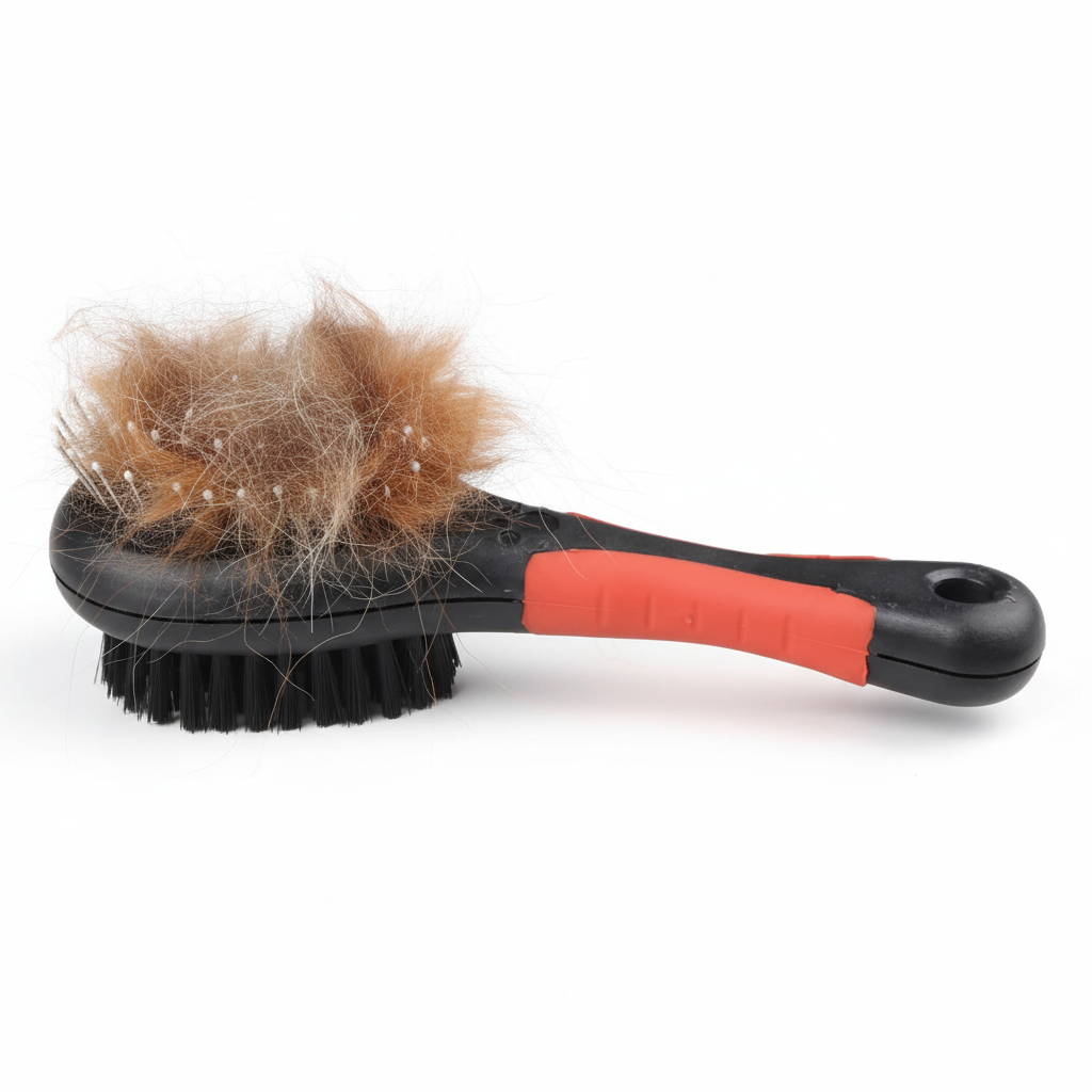 Grooming Brush with Saint Bernard Fur