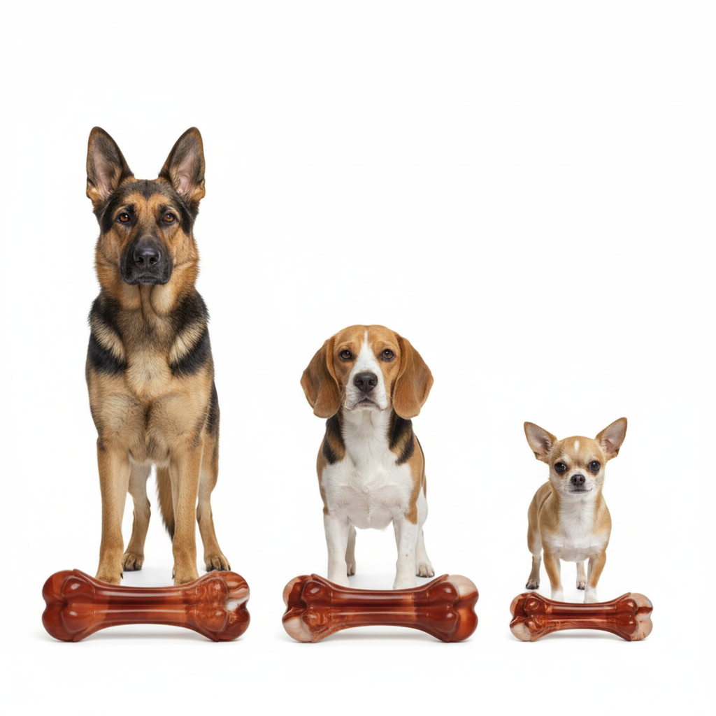 Large Medium Small Dogs with Bones
