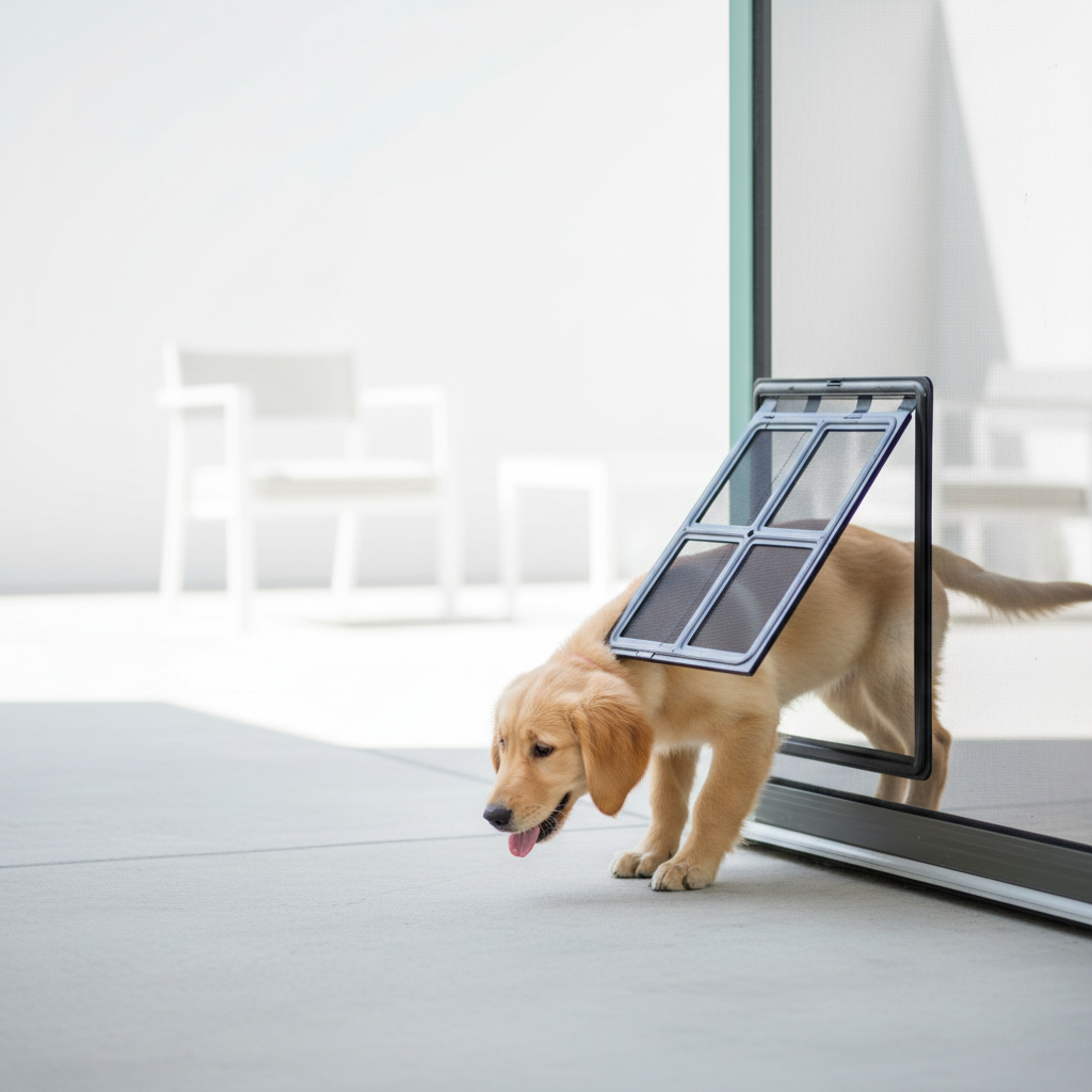 Magnetic Pet Flap – Modern Patio Style