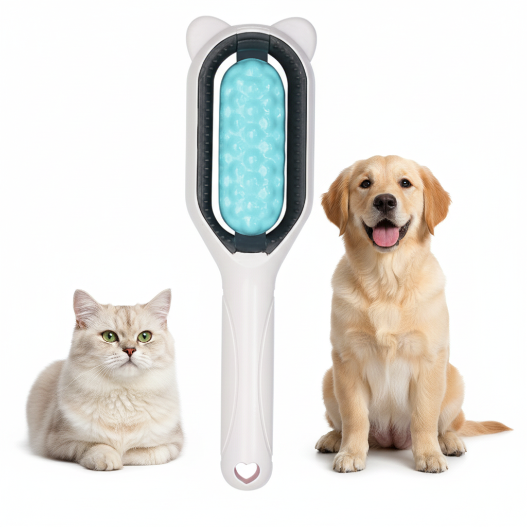 Pet Grooming Brush with Cat and Dog