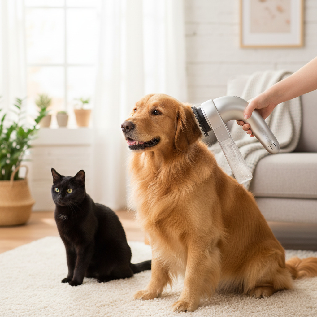 Pet Grooming Tool in Use on Dog and Cat