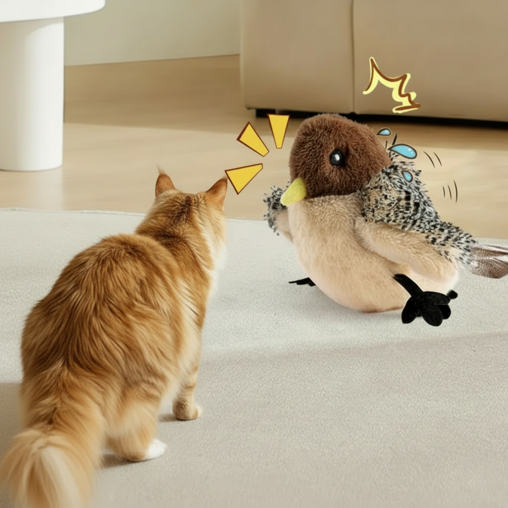 Plush Bird Toy – Maine Coon Only