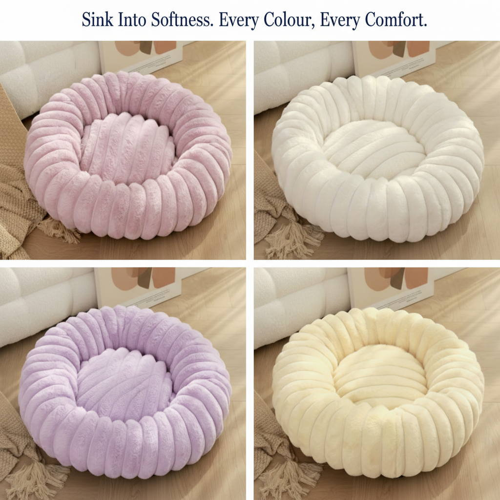 Plush Donut Bed 4-Panel Showcase