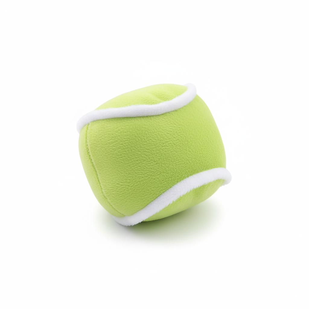 Plush Tennis Ball – White Background