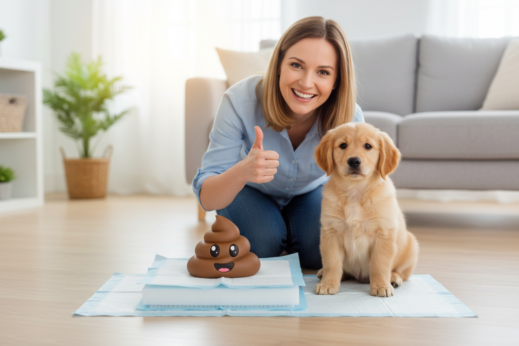 Puppy Training Pad Success Scene