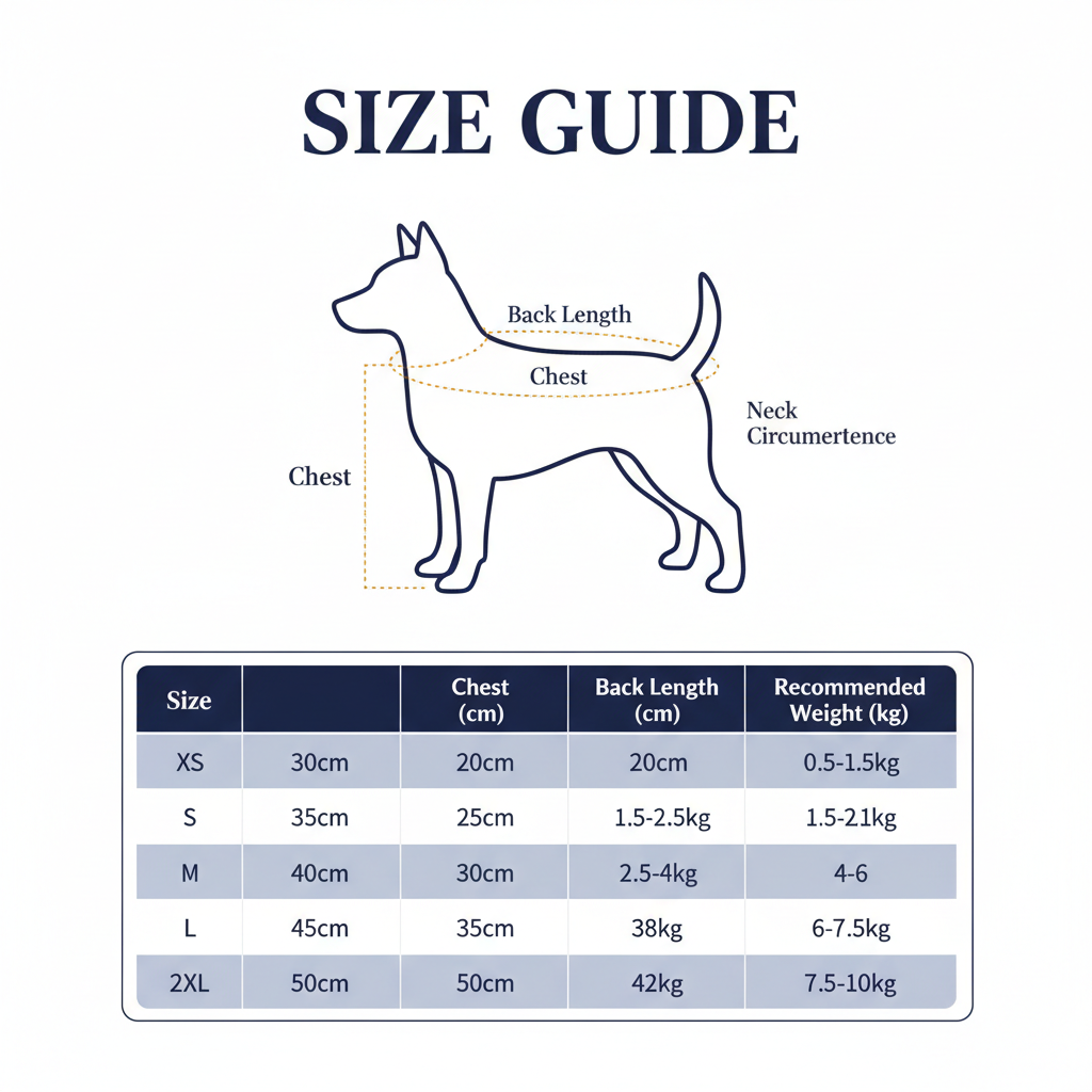 Redesigned Size Chart