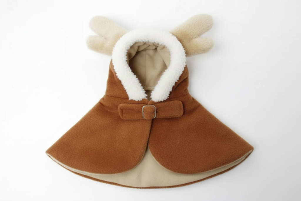 Reindeer Pet Cape - Professional White Background