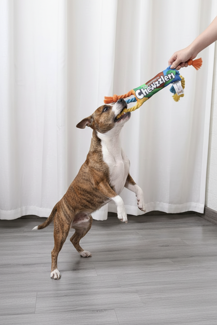 Staffy with Chewzzlers