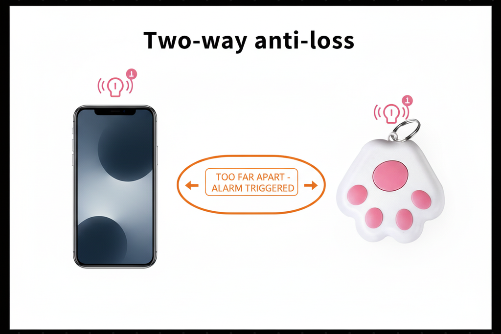 Two-way anti-loss alert feature